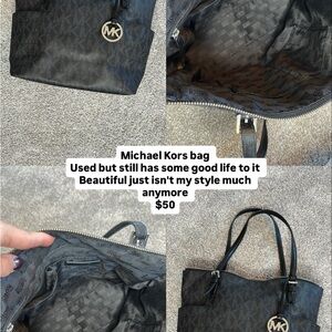 Michael Kors Black Logo Tote